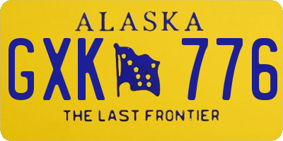 AK license plate GXK776