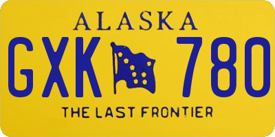 AK license plate GXK780
