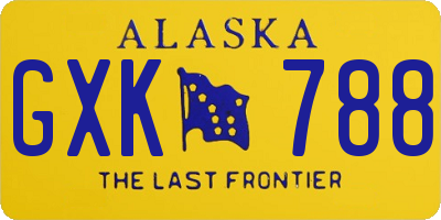 AK license plate GXK788