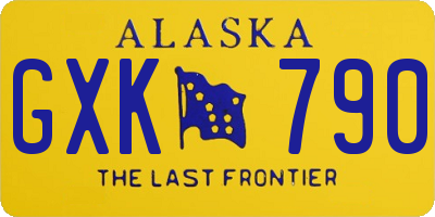 AK license plate GXK790