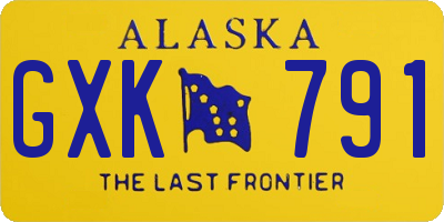 AK license plate GXK791