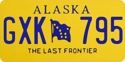 AK license plate GXK795