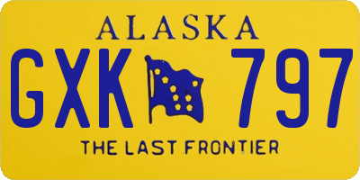 AK license plate GXK797