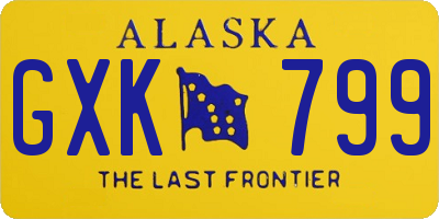 AK license plate GXK799