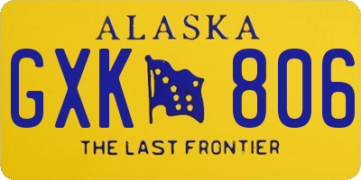 AK license plate GXK806