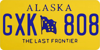 AK license plate GXK808