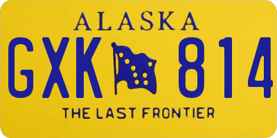 AK license plate GXK814