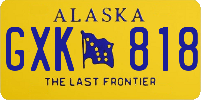 AK license plate GXK818