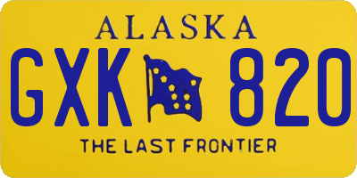 AK license plate GXK820