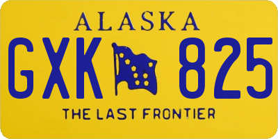 AK license plate GXK825