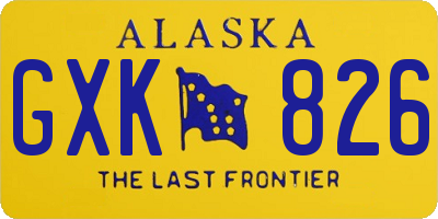 AK license plate GXK826