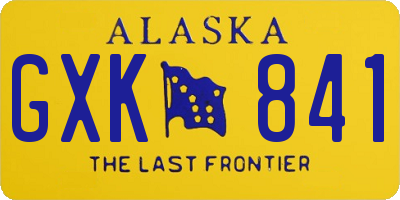 AK license plate GXK841