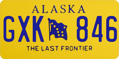 AK license plate GXK846