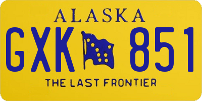 AK license plate GXK851
