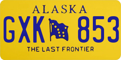 AK license plate GXK853