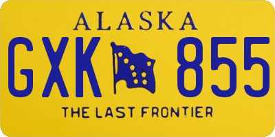AK license plate GXK855