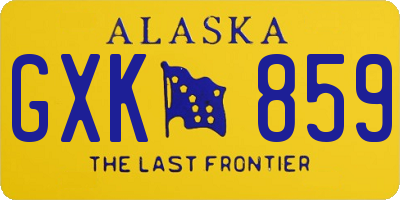 AK license plate GXK859