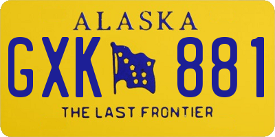 AK license plate GXK881