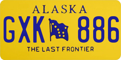 AK license plate GXK886