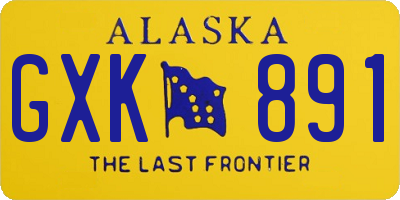 AK license plate GXK891