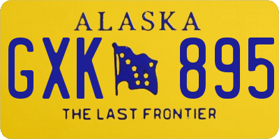 AK license plate GXK895