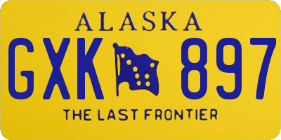 AK license plate GXK897