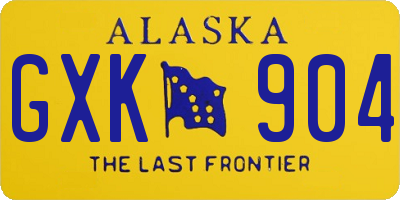 AK license plate GXK904