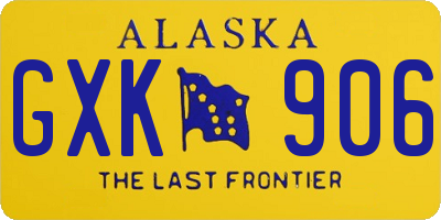 AK license plate GXK906