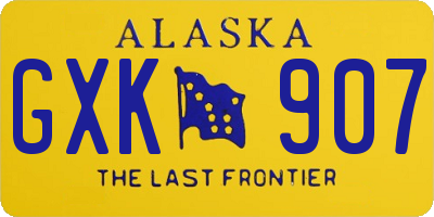 AK license plate GXK907
