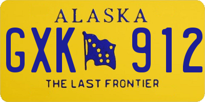 AK license plate GXK912