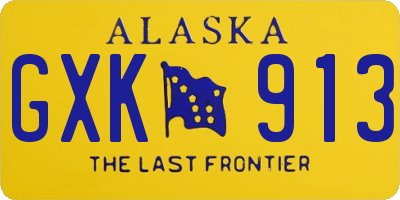 AK license plate GXK913