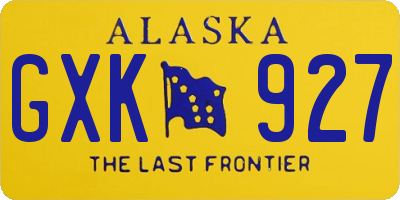 AK license plate GXK927