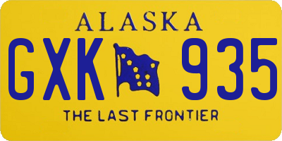 AK license plate GXK935