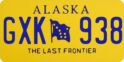 AK license plate GXK938