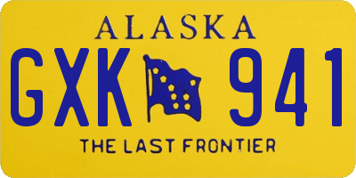 AK license plate GXK941
