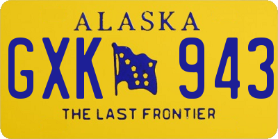 AK license plate GXK943