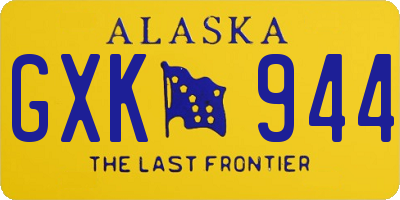 AK license plate GXK944