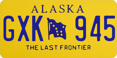 AK license plate GXK945