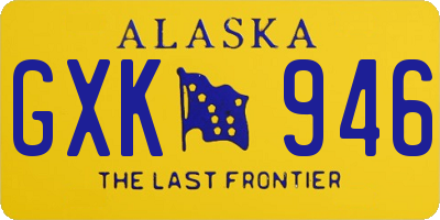 AK license plate GXK946