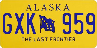 AK license plate GXK959