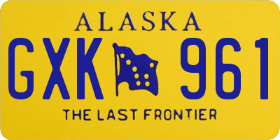 AK license plate GXK961