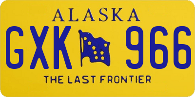 AK license plate GXK966