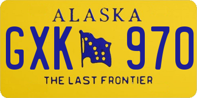 AK license plate GXK970