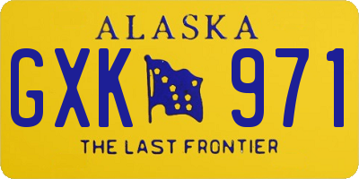 AK license plate GXK971