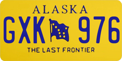 AK license plate GXK976