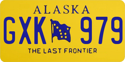 AK license plate GXK979