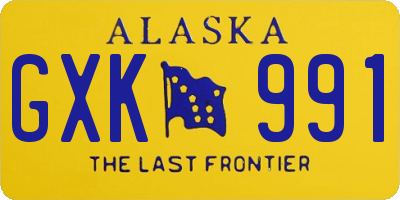 AK license plate GXK991