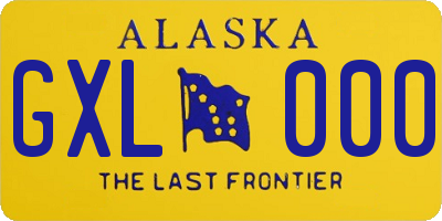 AK license plate GXL000