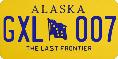 AK license plate GXL007