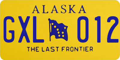 AK license plate GXL012